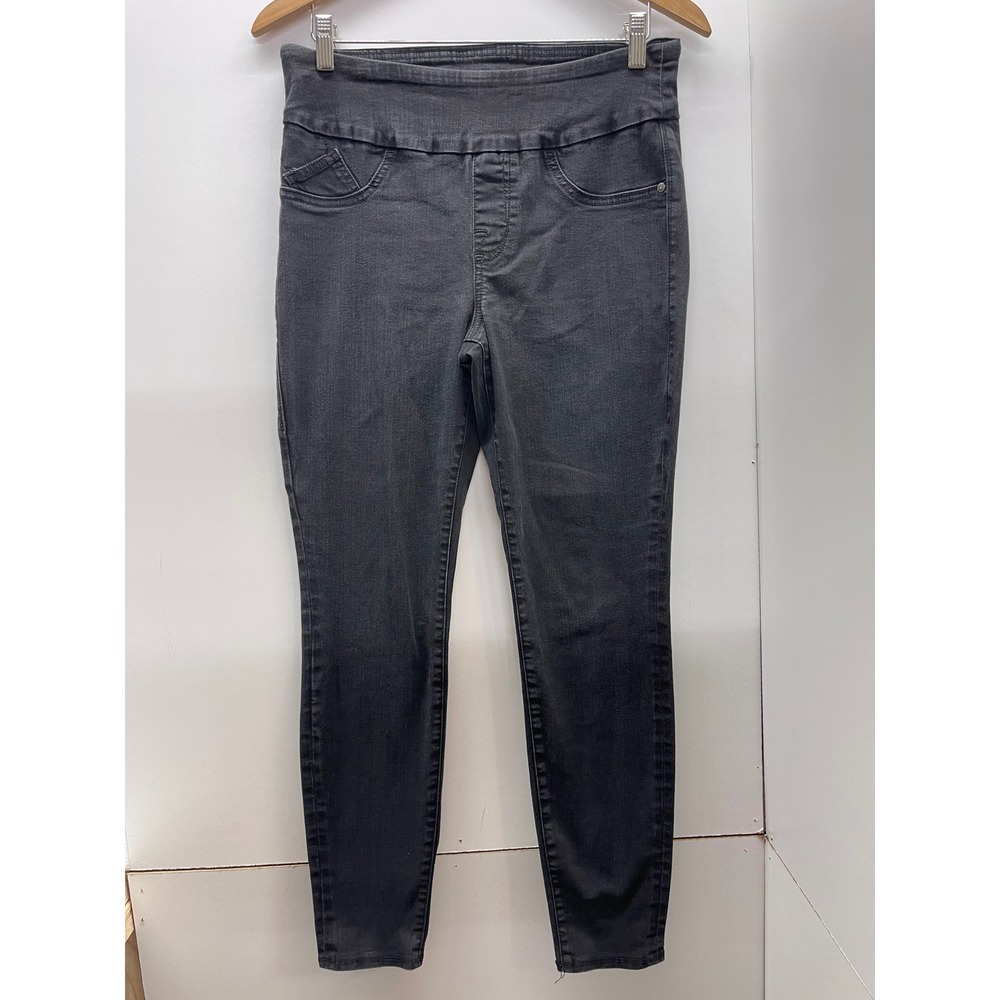 Rock & Republic Fever Pull On Skinny Jeans‎ Faded Black Denim Rx Womens 12